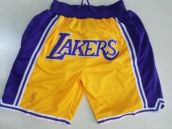 Lakers Yellow Just don shorts