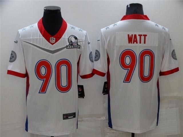 2022 AFC Pro Bowl Pittsburgh Steelers #90 T.J. Watt White Jersey