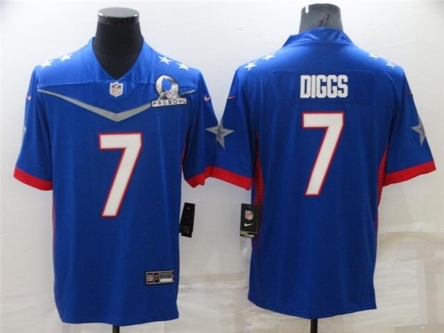 2022 NFC Pro Bowl Dallas Cowboys #7 Trevon Diggs Blue Jersey