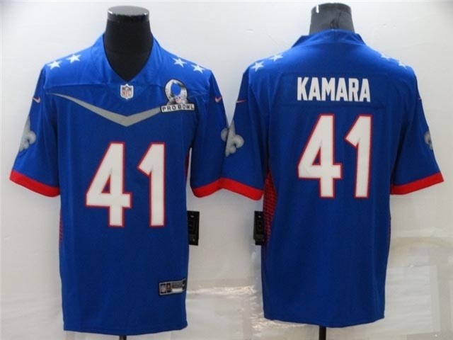 2022 NFC Pro Bowl New Orleans Saints #41 Alvin Kamara Blue Jersey