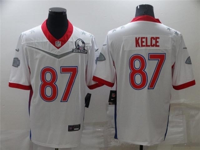 2022 AFC Pro Bowl Kansas City Chiefs #87 Travis Kelce White Jersey