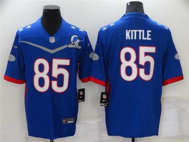 2022 NFC Pro Bowl San Francisco 49ers #85 George Kittle Blue Jersey