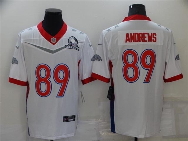 AFC 2022 Pro Bowl Baltimore Ravens #89 Mark Andrews White Jersey