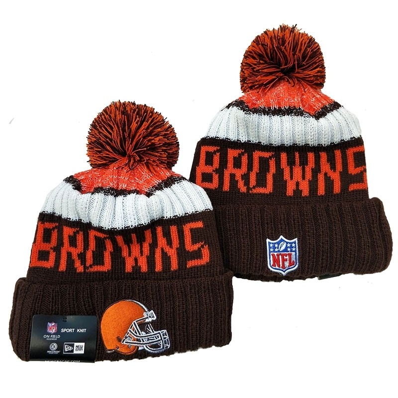 CapsNFLBeaniesBrowns8000