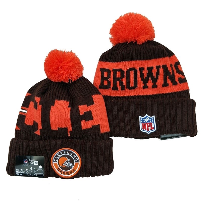 CapsNFLBeaniesBrowns8005