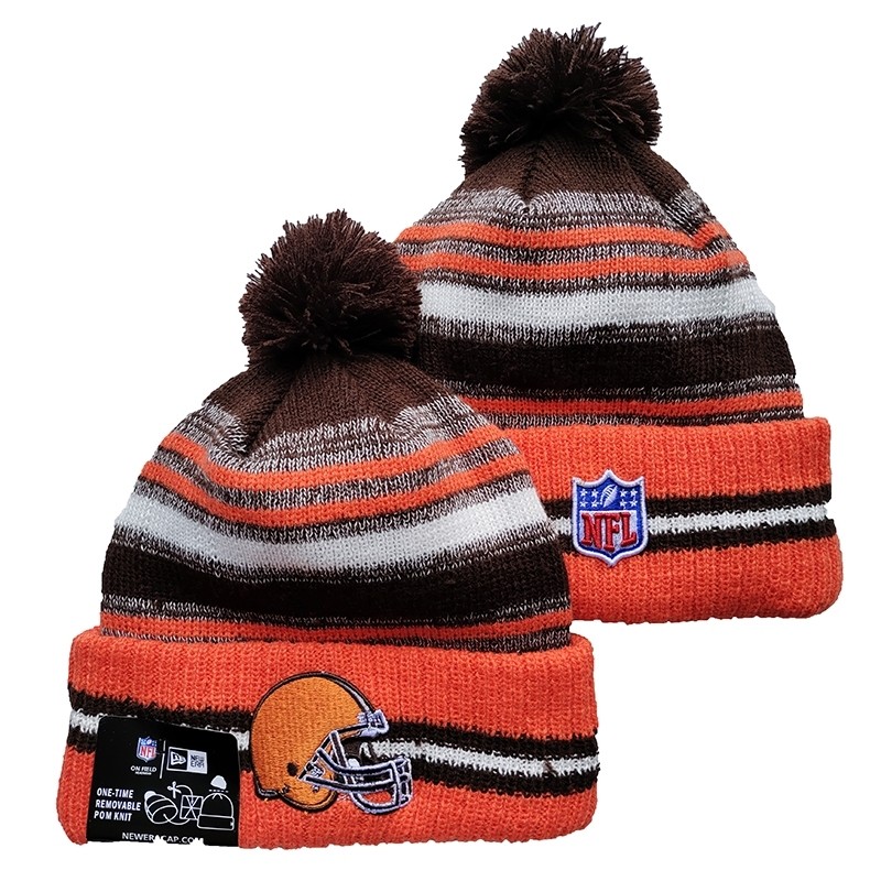 CapsNFLBeaniesBrowns8006