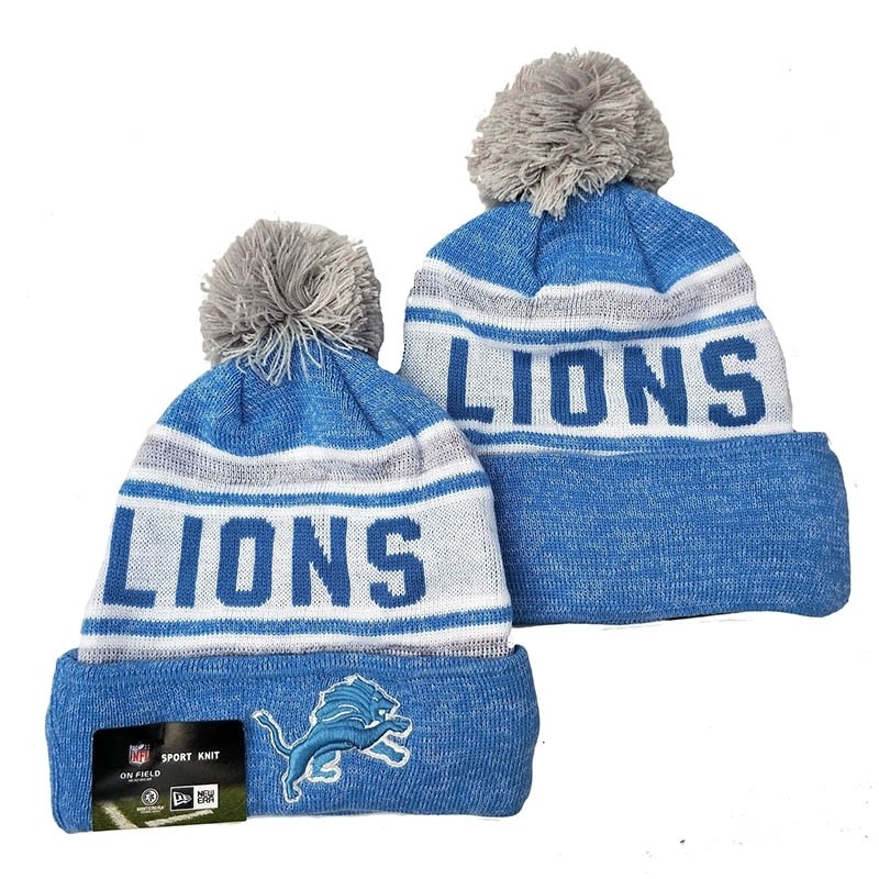 CapsNFLBeaniesLions8001