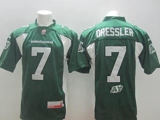 CFL Saskatchewan Roughriders dressler #7 Green jersey