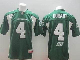 CFL Saskatchewan Roughriders Durant #4 Green jersey