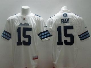 CFL Toronto Argonauts Ray #15 white jersey