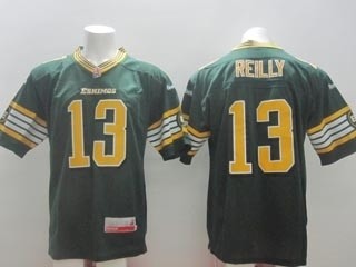 CFL Edmonton Eskimos Reilly #13 Green jersey