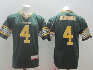 CFL Edmonton Eskimos Bowman #4 Green jersey