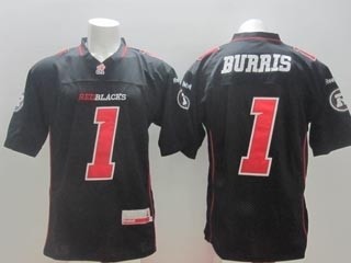 CFL Ottawa Redblacks Henry Burris #1 black jersey