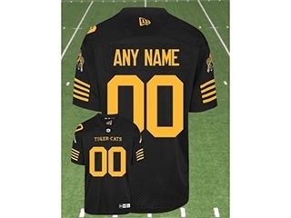 CFL Hamilton Tiger Cats Customized black jersey(Name and number remark in comment column)