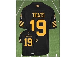 CFL Hamilton Tiger Cats Ticats #19 black jersey