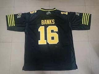 CFL Hamilton Tiger Cats Banks #16 black jersey