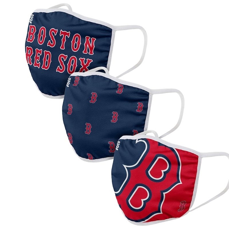 Boston Red Sox Adult Cloth Face Covering 3-Pack