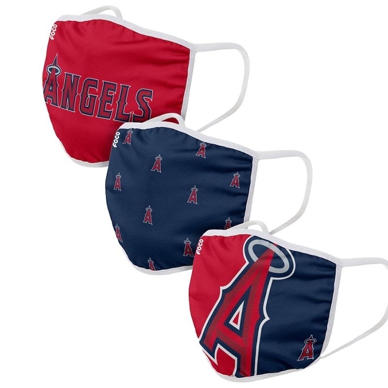 Los Angeles Angels Adult Cloth Face Covering 3-Pack