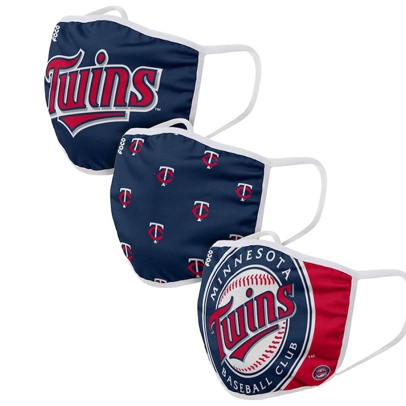 Minnesota Twins Adult Cloth Face Covering 3-Pack