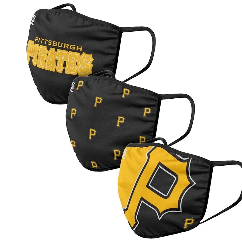 Pittsburgh Pirates Adult Cloth Face Covering 3-Pack