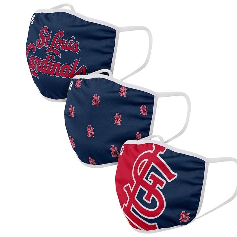 St. Louis Cardinals Adult Cloth Face Covering 3-Pack