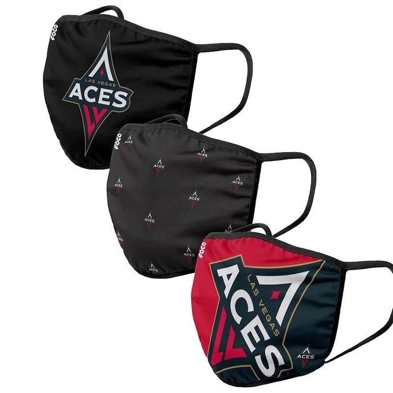 Adult Las Vegas Aces Cloth Face Covering 3-Pack