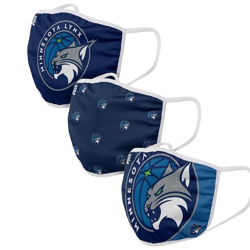 Adult Minnesota Lynx Cloth Face Covering 3-Pack