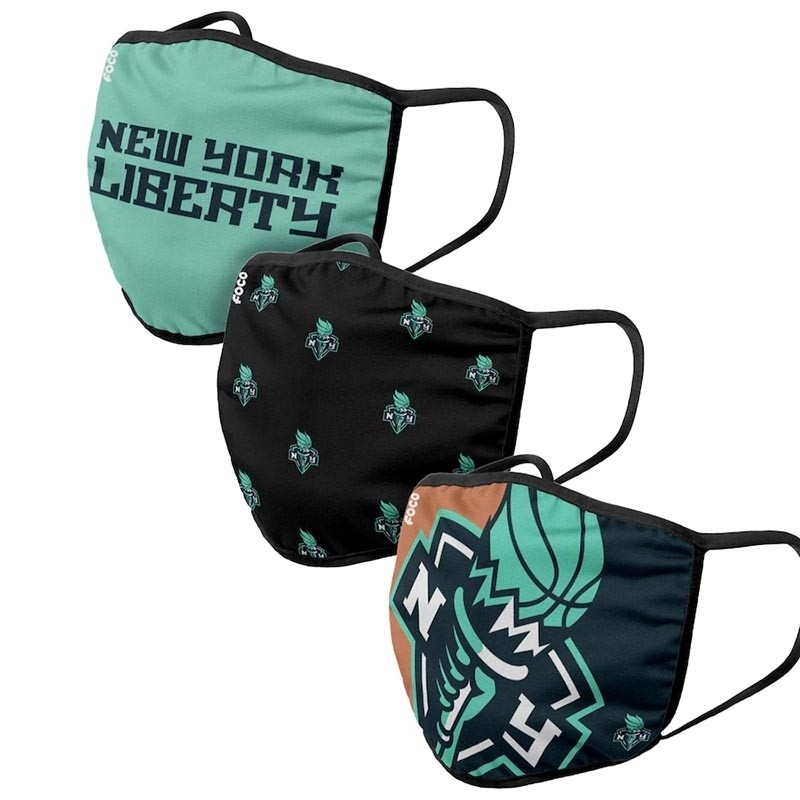 Adult New York Liberty Cloth Face Covering 3-Pack