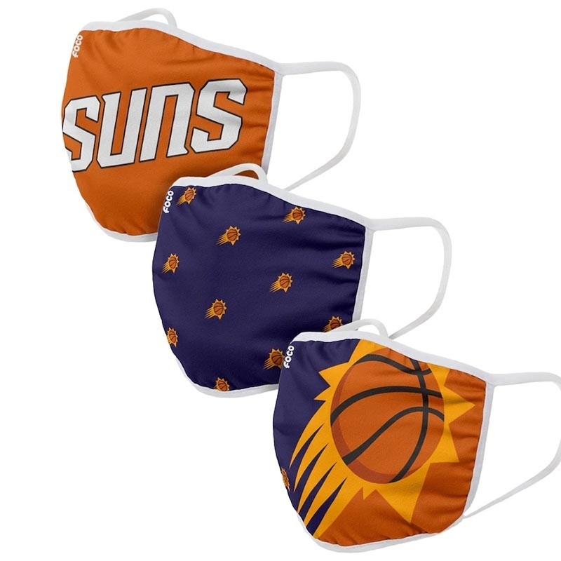 Adult Phoenix Suns Cloth Face Covering 3-Pack