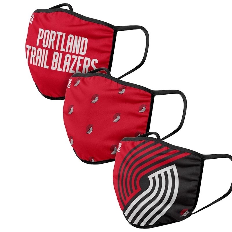 Adult Portland Trail Blazers Cloth Face Covering 3-Pack