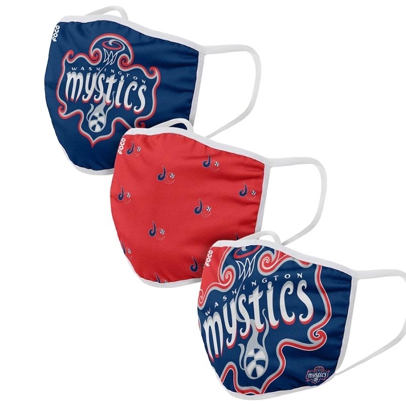 Adult Washington Mystics Cloth Face Covering 3-Pack