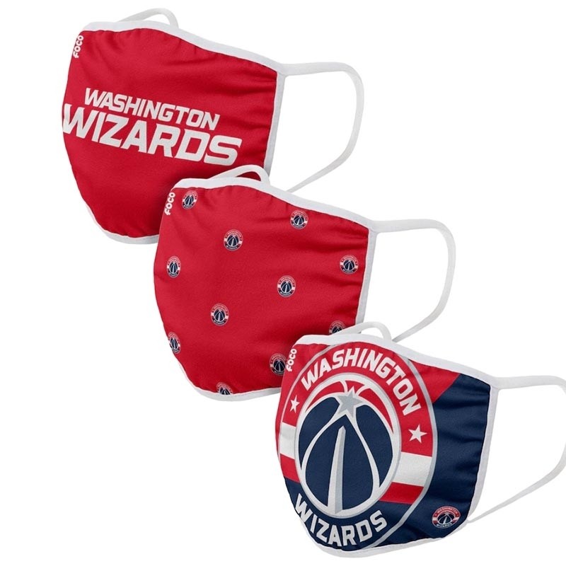 Adult Washington Wizards Cloth Face Covering 3-Pack