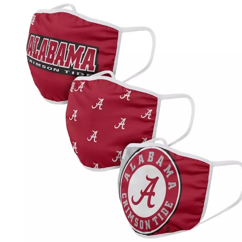 Alabama Crimson Tide Adult Cloth Face Covering 3-Pack