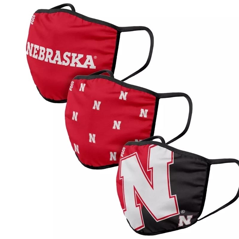 Nebraska Adult Cloth Face Covering 3-Pack