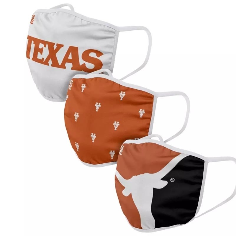 Texas Longhorn Adult Cloth Face Covering 3-Pack