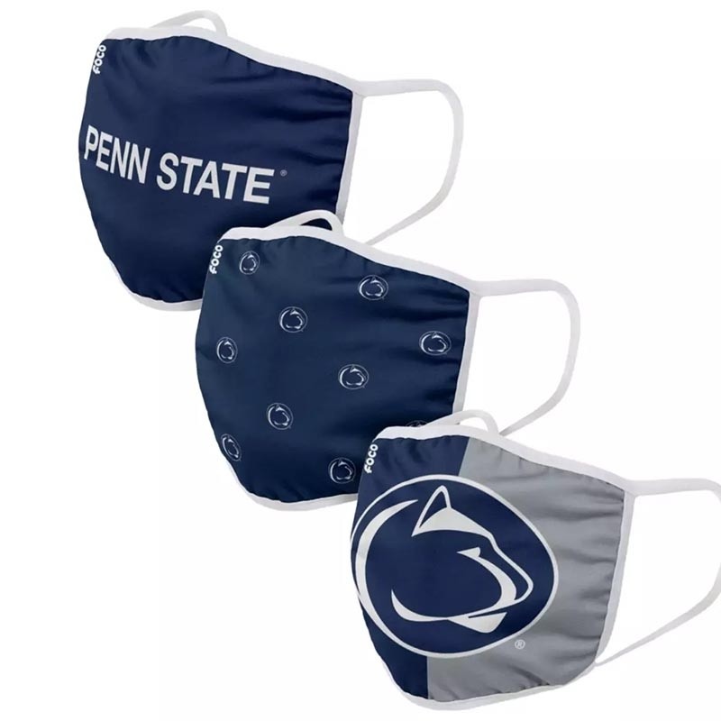 Young Penn State University Nittany Lions Adult Cloth Face Covering 3-Pack