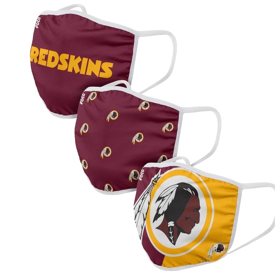 Washington Redskins Adult Face Covering 3-Pack