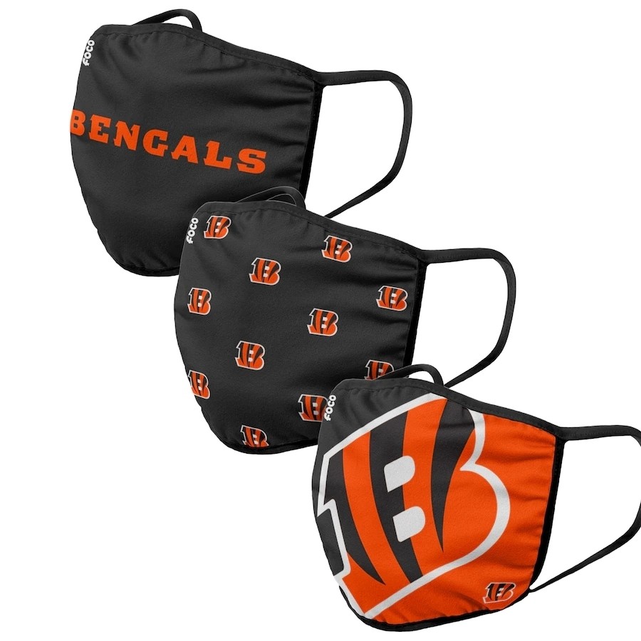 Cincinnati Bengals Adult Face Covering 3-Pack