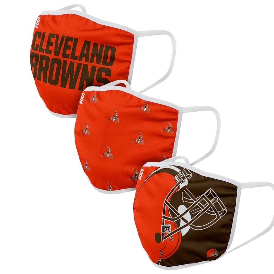 Cleveland Browns Adult Face Covering 3-Pack