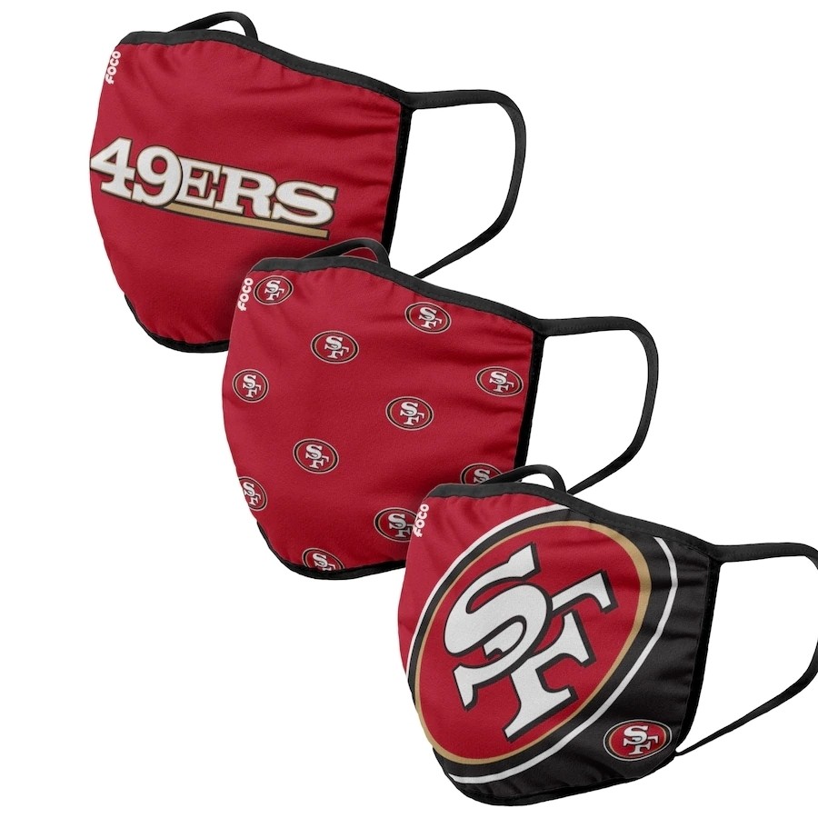 Francisco 49ers Adult Face Covering 3-Pack