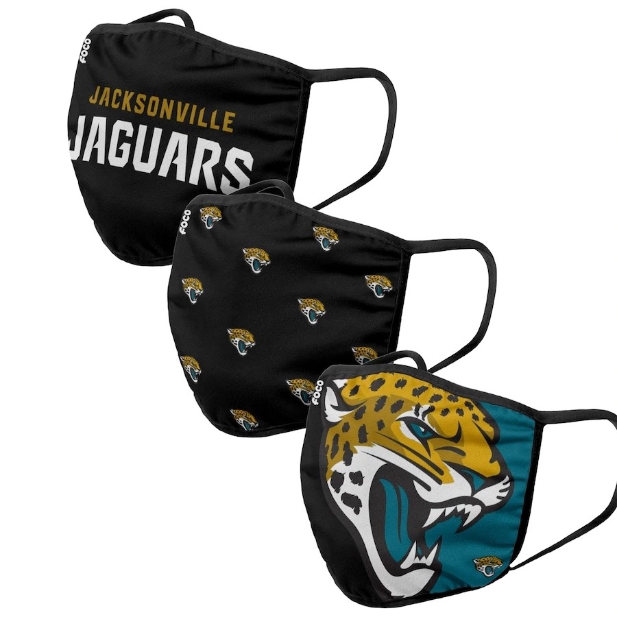 Jacksonville Jaguars Adult Face Covering 3-Pack