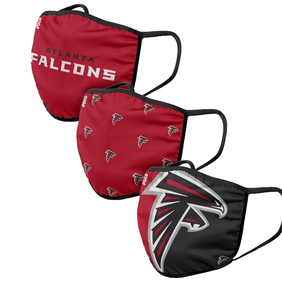 MasksNFL8001Atlanta Falcons Adult Face Covering 3-Pack