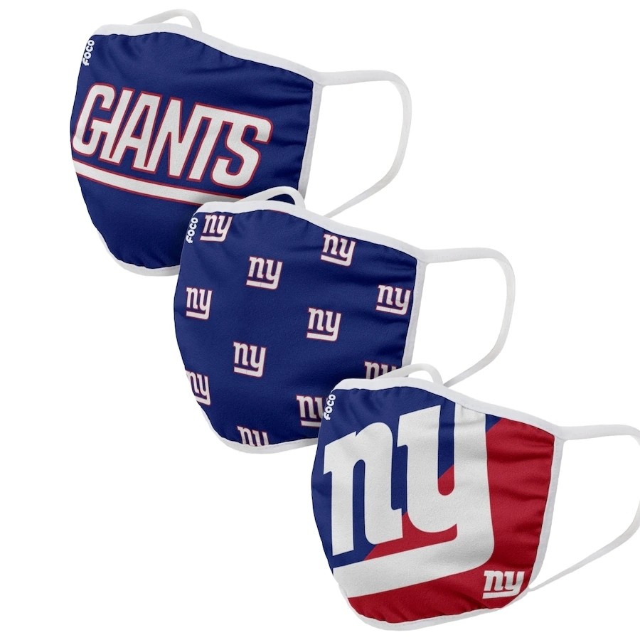 New York Giants Adult Face Covering 3-Pack