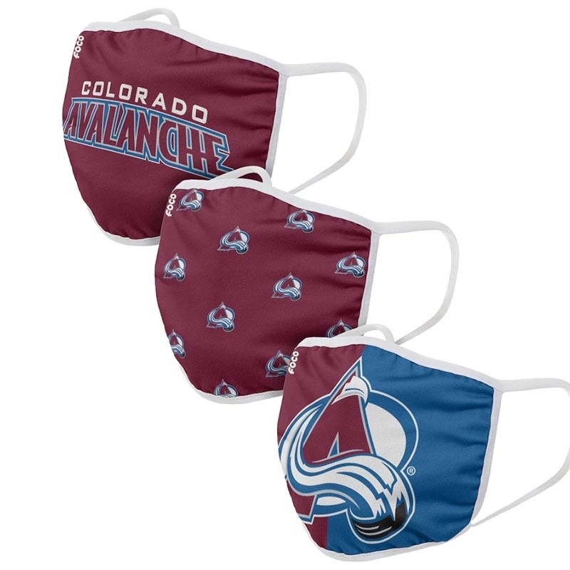 Colorado Avalanche Face Covering 3-Pack