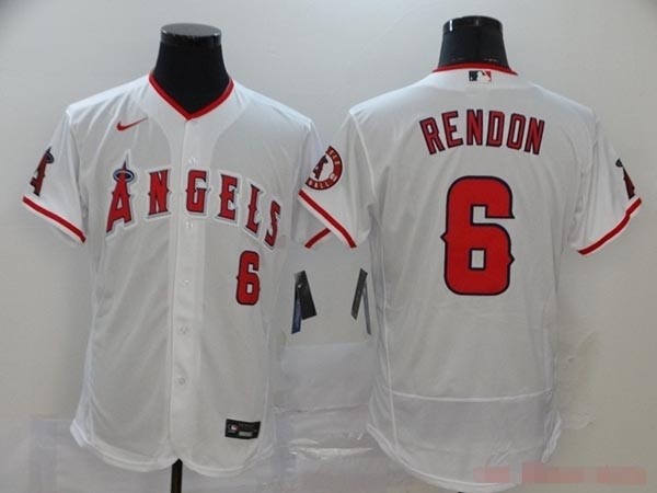 MLB Los Angeles Angels #6 Anthony Rendon White 2020 Nike Flexbase Jersey