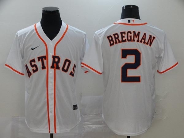 MLB Houston Astros #2 Alex Bregman White 2020 Nike Cool Base Jersey