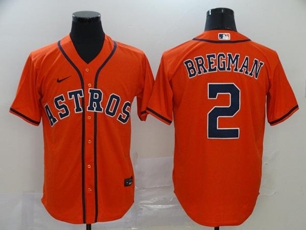 MLB Houston Astros #2 Alex Bregman Orange 2020 Nike Cool Base Jersey