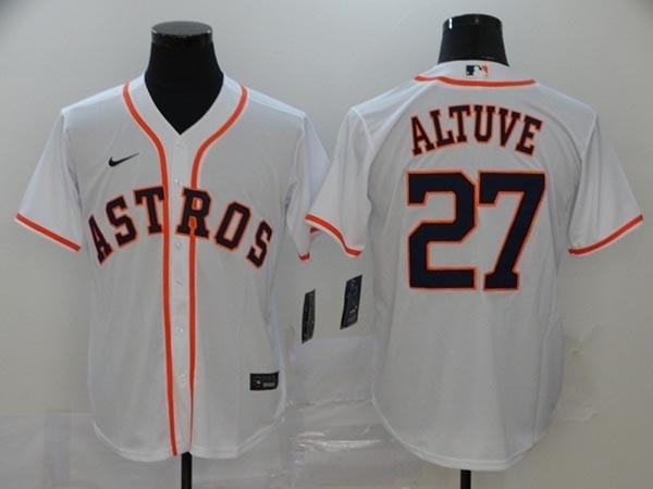 MLB Houston Astros #27 Jose Altuve White 2020 Nike Cool Base Jersey