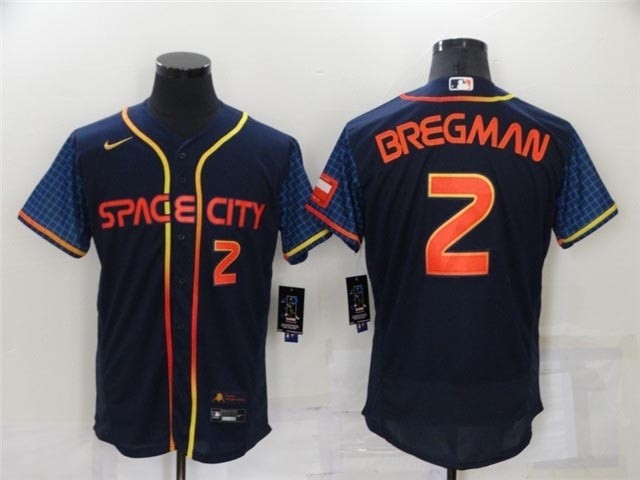 Houston Astros #2 Alex Bregman 2022 Navy City Connect Flex Base Jersey