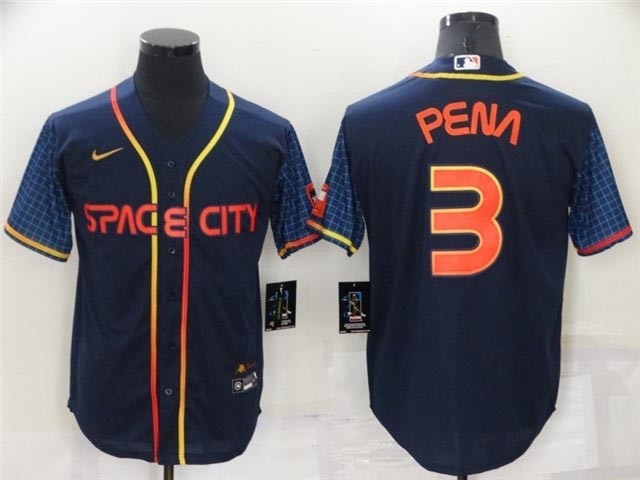 Houston Astros #3 Jeremy Pena 2022 Navy City Connect Cool Base Jersey